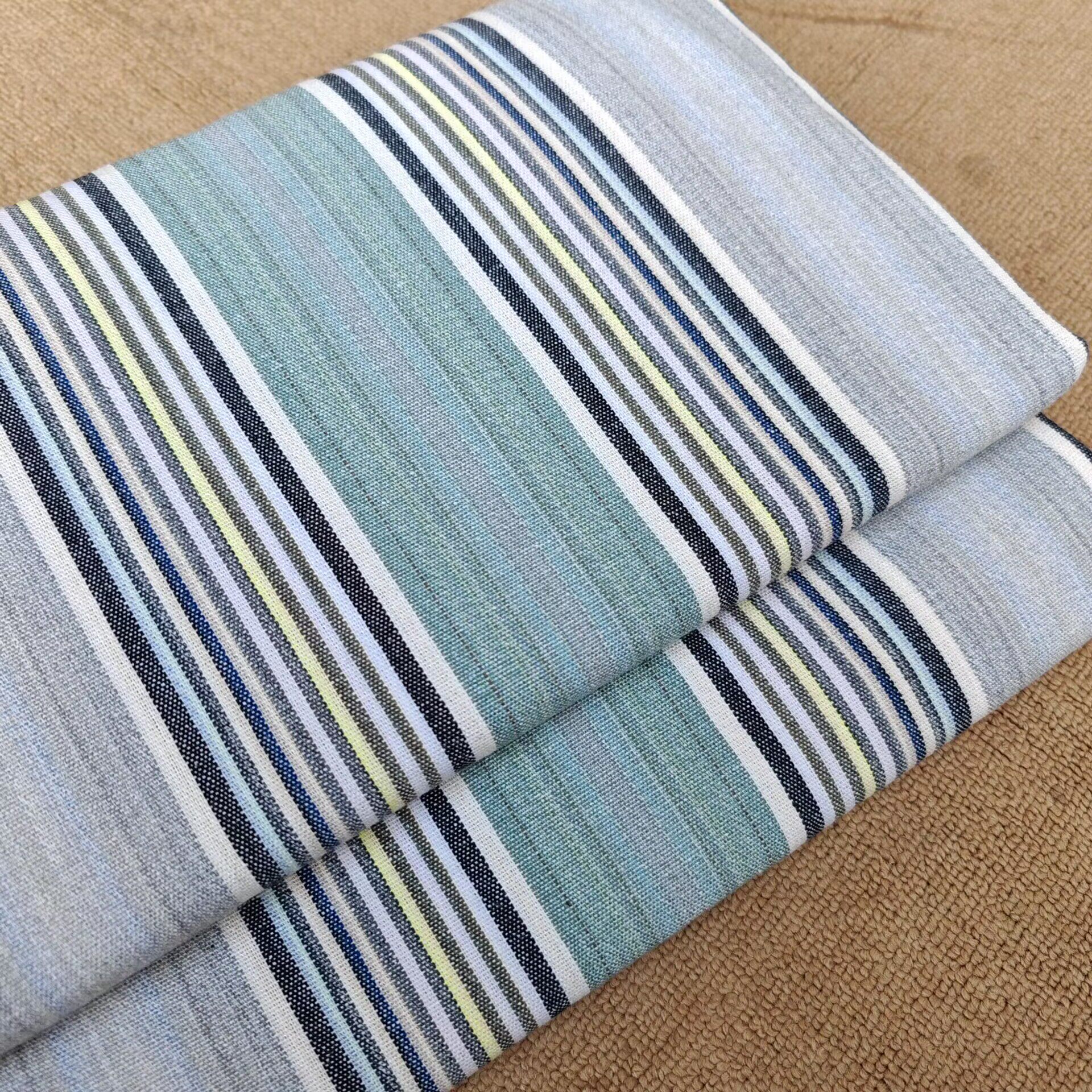 纯棉老粗布床单条纹被单