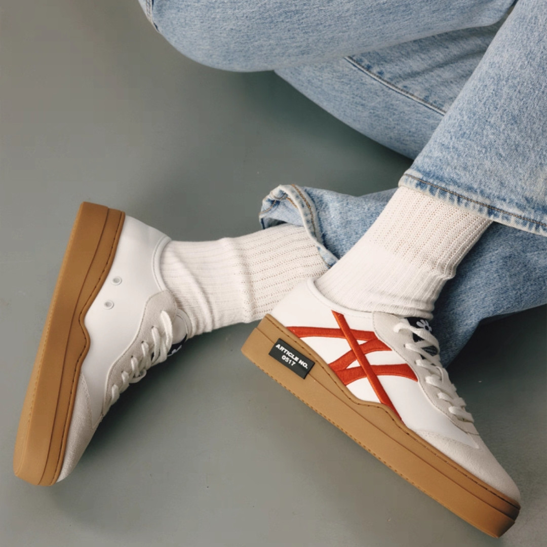 复古拼色德训鞋男女情侣小白鞋