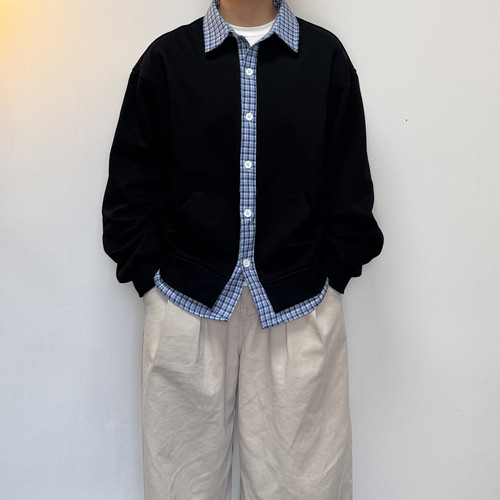 south life美式复古假两件开衫卫衣拼接cleanfit慵懒风情侣外套