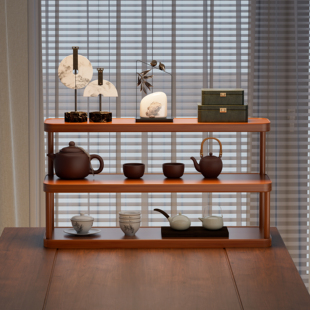 博古杯架置物架2025新款家用桌面茶具收纳架防尘简易多层摆放架子