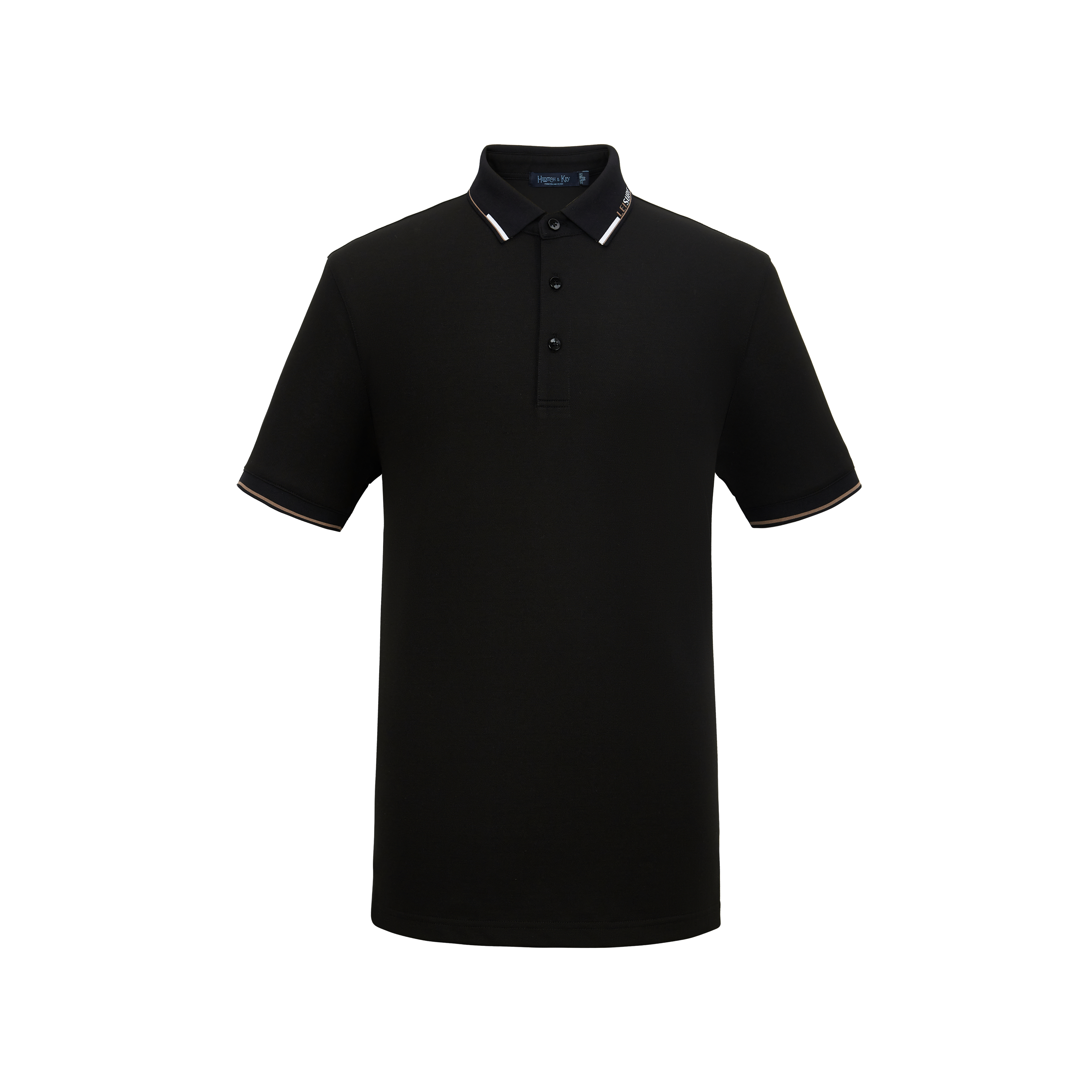 英国Hilditch&Key男士短袖T恤 聚酯纤维+桑蚕丝+棉黑色HKJS6860