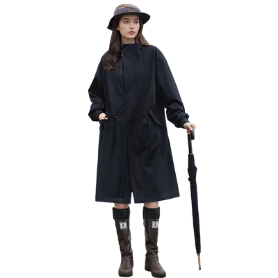 长款冲锋防风防水风衣加厚硬壳