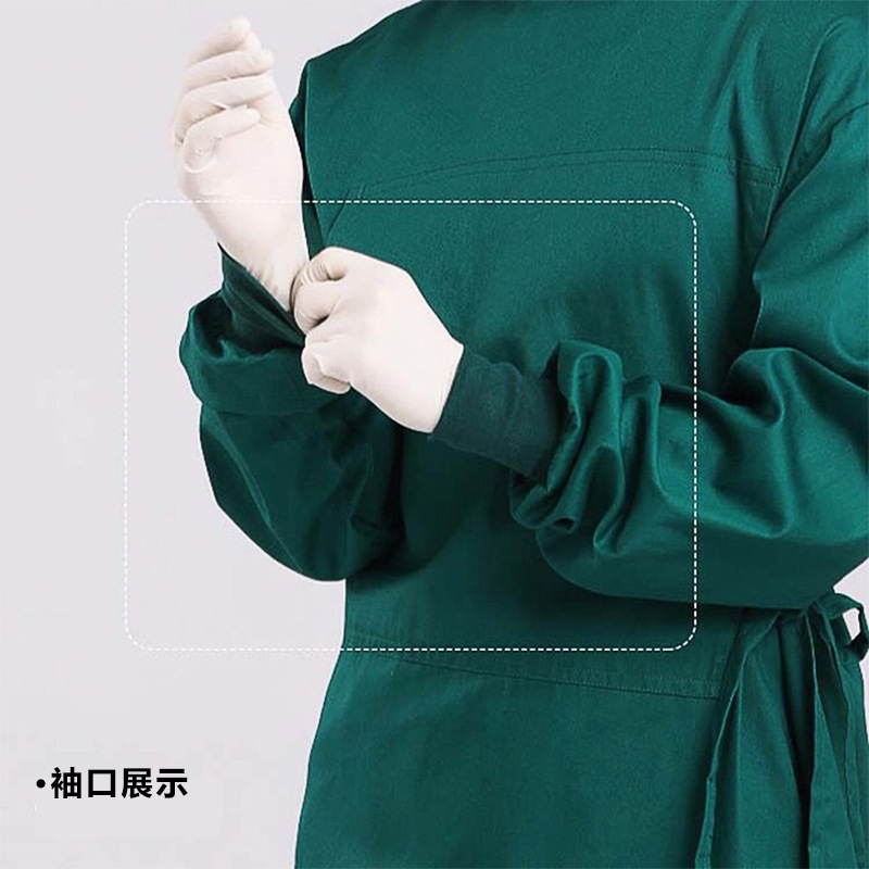 包背式手术衣服长袖纯棉隔离衣手术室反穿式全包围款大偏襟医生服