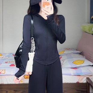 凉感冰丝防晒衣女运动外套女夏季 显瘦瑜伽服百搭上衣 2025新款 修身