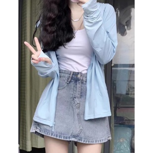 夏天开衫 防晒衣女款 宽松冰丝透气薄款 夏季 防晒服上衣外套 2025新款