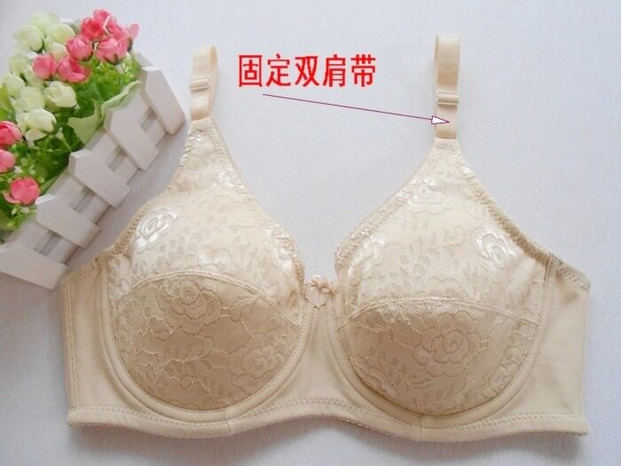 超薄款文胸罩聚拢防下垂春季大码内衣全罩杯全棉女士妈妈文胸B杯