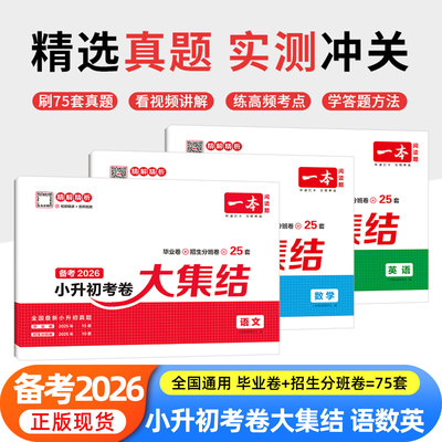 备考2026小升初总复习分类试卷一本小学毕业升学考卷大集结语文数学英语小升初真题试卷小学毕业升学考试模拟六年级升学试卷全国版