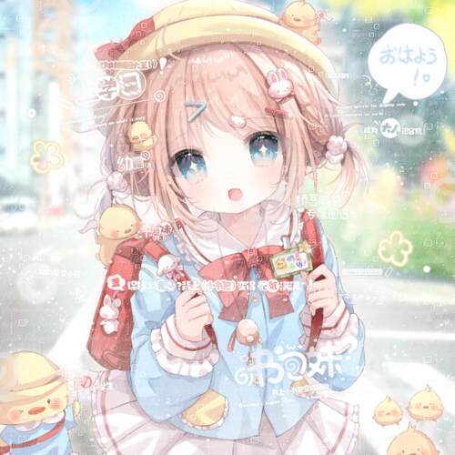 54张 桥豆麻袋扭蛋齐木 女生动漫插画头像原创圈直购 高清无水印
