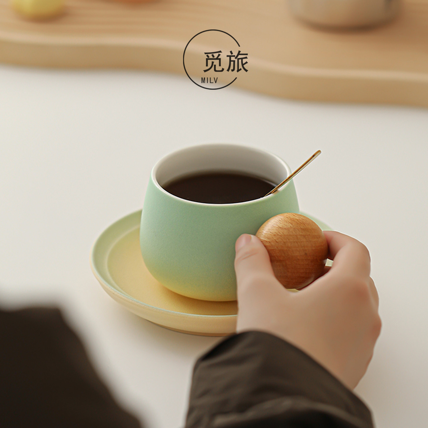 高颜值陶瓷咖啡杯碟套装礼盒图片