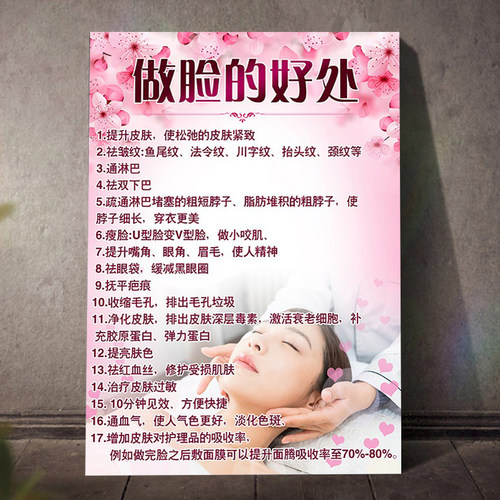 美容院面部护理装饰画墙壁挂画