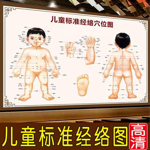 小儿推拿穴位图挂图挂墙