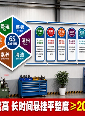 6s管理标识牌工厂车间生产文化墙