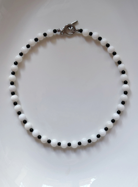 素影｜白瓷玛瑙手链小众饰品项链