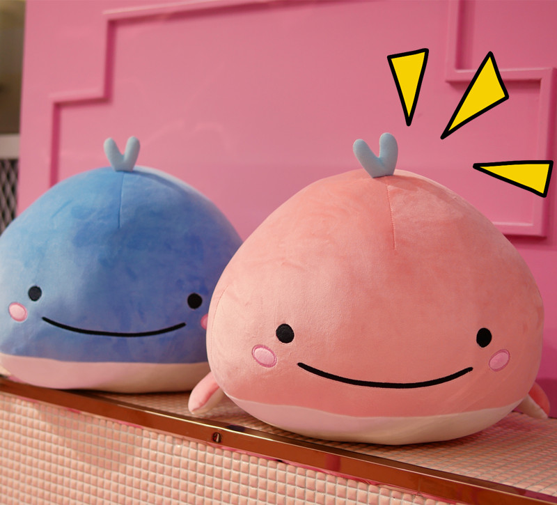 超软韩国少女心海豚毛绒玩具鲸鱼