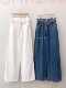 女长裤 宽松休闲尚系带直筒毛边牛仔裤 韩版 韩国东大门2026春夏新款