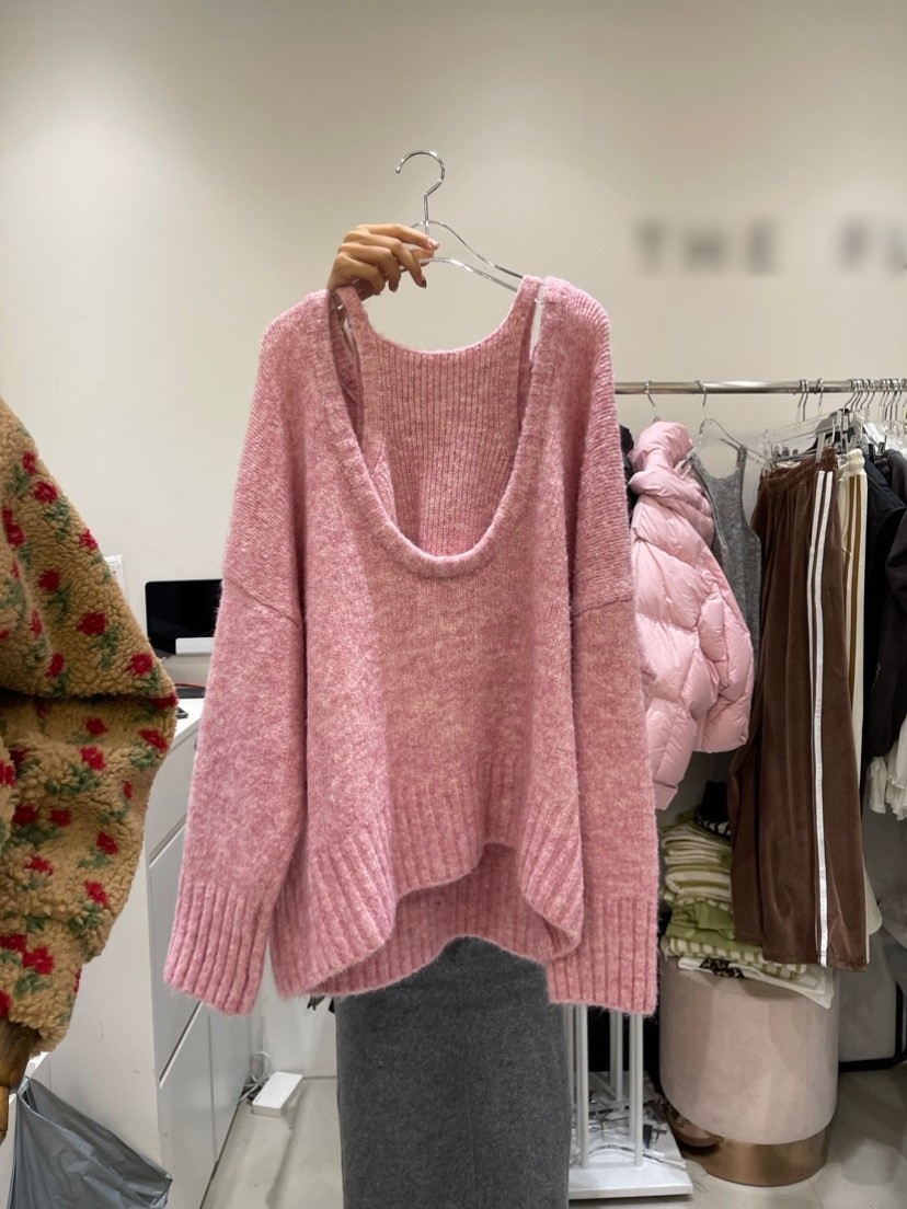 针织衫2025秋冬季吊带背心+毛衣