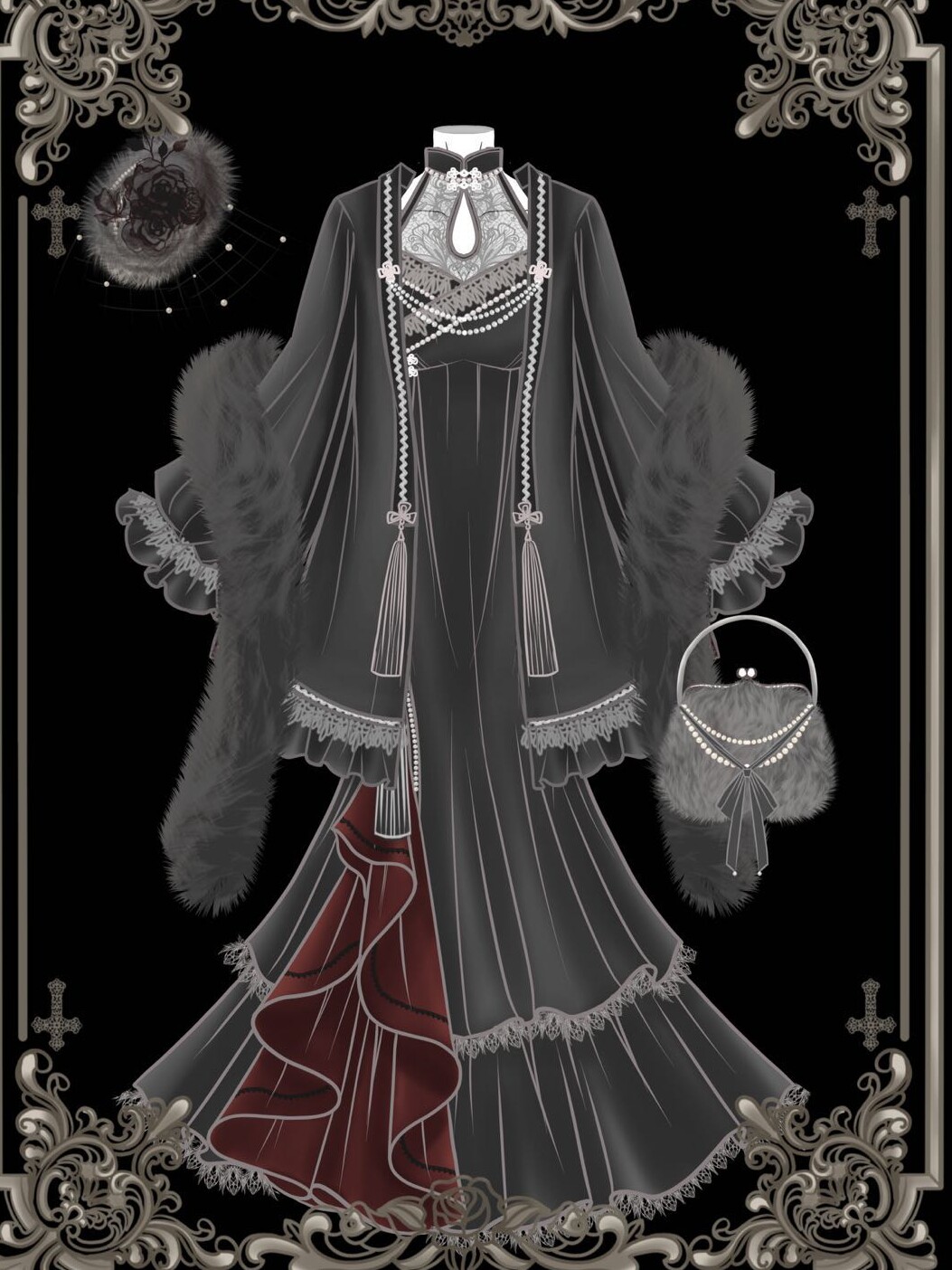 初夏笙歌【京城往事】中华风旗袍lolita洛丽塔连衣裙长裙现货清仓