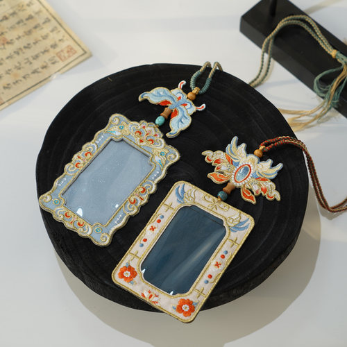 云深雾浅 原创古风小卡保护套工牌证件装饰套学生校园公交饭卡套