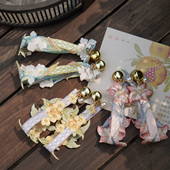 口装 云深雾浅 饰扣披帛袖 铃兰百合刺绣装 饰固定 原创桂花刺绣挽袖