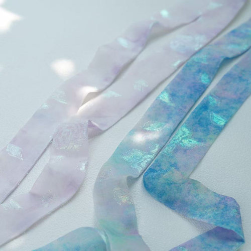 云深雾浅 海洋幻梦 原创晕染感汉服发带长条丝巾飘带古风头绳绑带