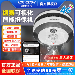 V3Y V2Y 海康全景鱼眼烟雾烟感火灾报警器监控手机远程摄像头NP