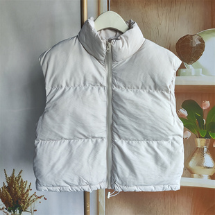 英国款 马甲女宽松显瘦百搭休闲保暖外套11 立领短款