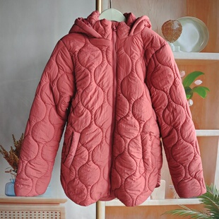 200斤 外套保暖棉衣大码 欧美风秋冬新款 连帽棉服女长袖
