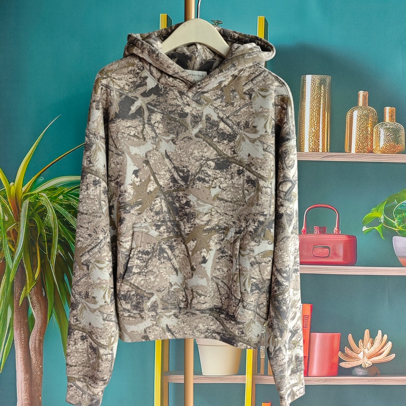 欧美风  秋季长袖连帽休闲运动迷彩卫衣情侣款加绒