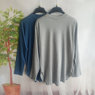 女衫 打底衫 T恤衫 霓虹家柔软针织纯棉长袖