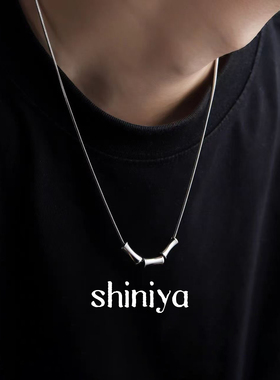 新中式竹节钛钢项链男女！不掉色