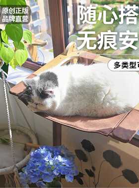 JoyCat天空猫墙吸盘玻璃太空舱猫爬架免打孔透明猫窝吊床宠物用品