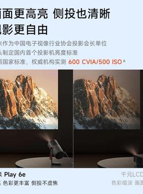 【新品首发】极.米Play6e云台投影仪高亮高清1080P家用便携全球海