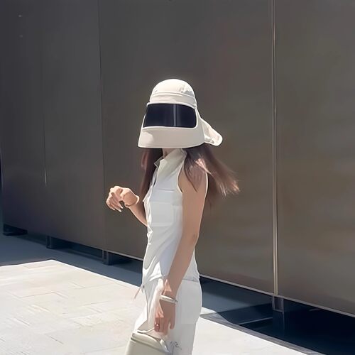 【金晨同款】防晒帽子女款2025新款遮阳女士夏季骑电动车吹不翻