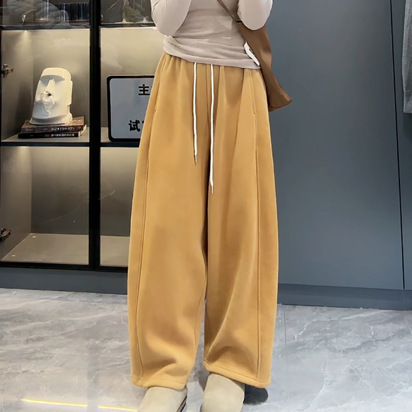 时尚百搭加绒加厚运动休闲卫裤