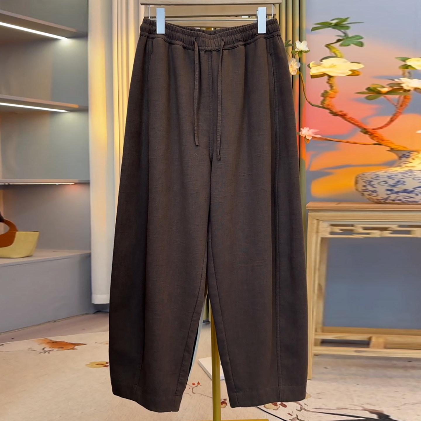 Ader加绒保暖阔腿哈伦裤2025冬季新款宽松百搭遮胯显瘦简约休闲裤,女装/女士精品,大码裤装,淘宝优惠券,粉丝福利购,淘宝优惠卷