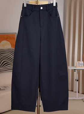 Ader气质高腰九分弯刀裤女2026春季新款百搭显瘦立体裁剪休闲裤子