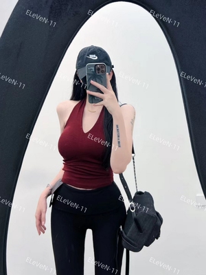 挂脖带胸垫背心性感吊带内搭女