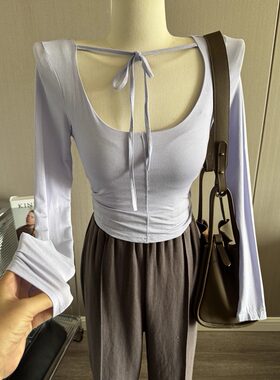 纯欲紧身长袖打底衫T恤上衣女秋