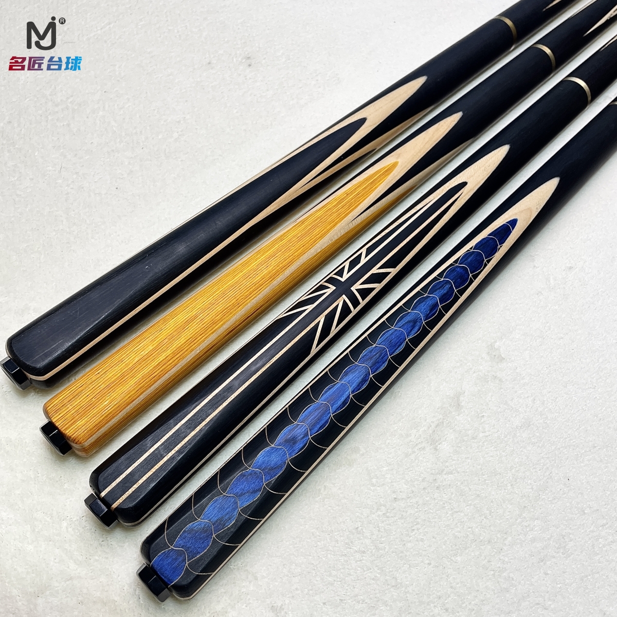 免漆分体龙鳞檀木实木擦花球杆