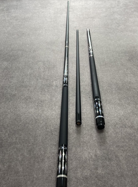 台球杆黑科技碳纤维桌球杆斯诺克小大头中式黑八8美式九9球杆入门