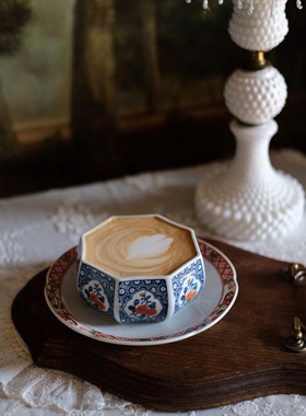 日本产vintage中古全新原盒八角小砵 咖啡手握杯冰淇淋杯主人杯