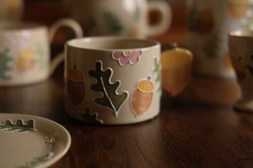 【Retro Stroe —小南山】手作复古陶瓷橡果子系列马克杯
