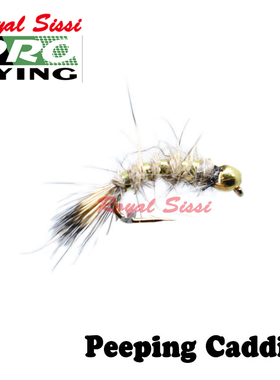 进口成品毛钩 14#钨头珠石蚕若虫钩 Caddis Nymph 加重沉水飞钓钩