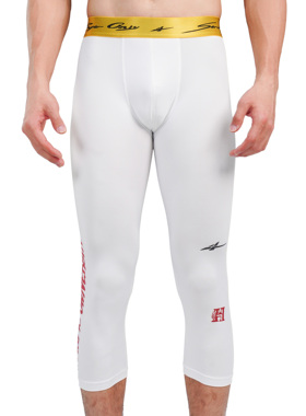 2025SPOx华大7分紧身裤 白色