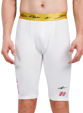 2025SPOx华大5分紧身裤 白色