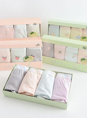 冰雪朵朵少女内裤女大童生理裤150-175大码女生艾草抗菌三角裤头