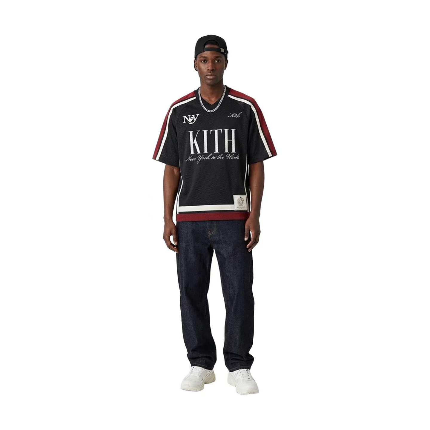 Kith Mesh Leon Jersey Tee  V领透气 网眼足球衣图片