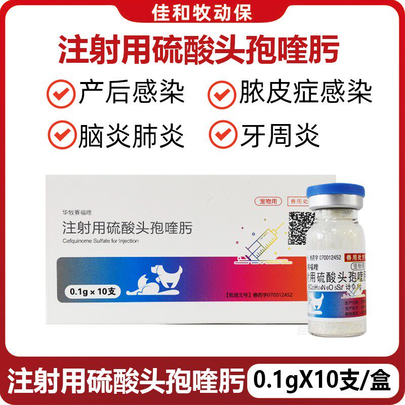华牧兽用头孢喹肟注射液犬猫用