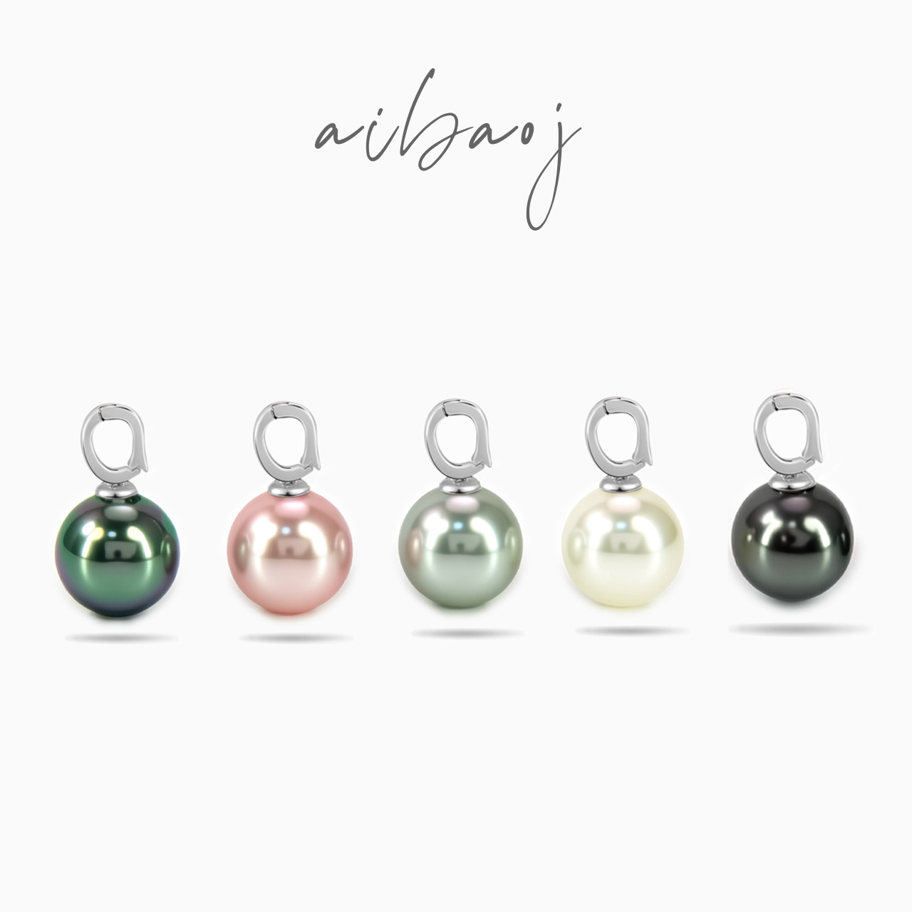 施家正圆强光S925扣头单珠吊坠万能卡扣时尚百搭颈饰坠轻奢百搭