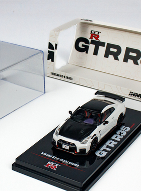 INNO 1:64 GTR R35 NISMO白车黑盖 合金汽车模型 成品小比例收藏